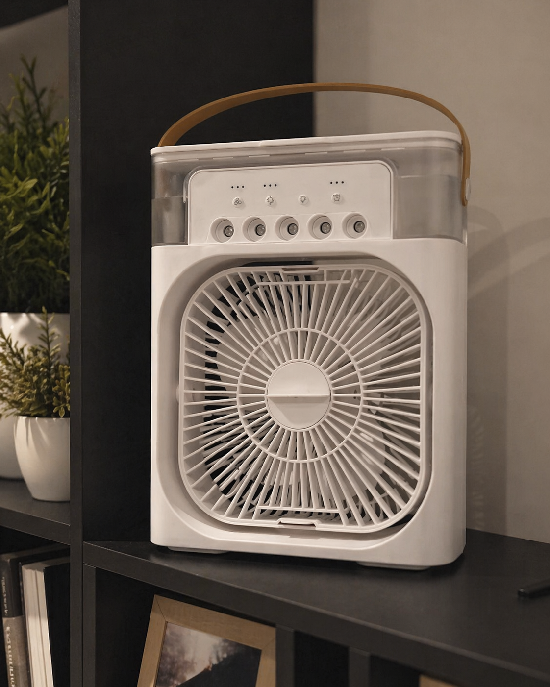 Wentylator 3w1 Mini Klimatyzator + Nawilżacz + Lampka LED | Przenośny Klimator Powietrza do Domu i Biura